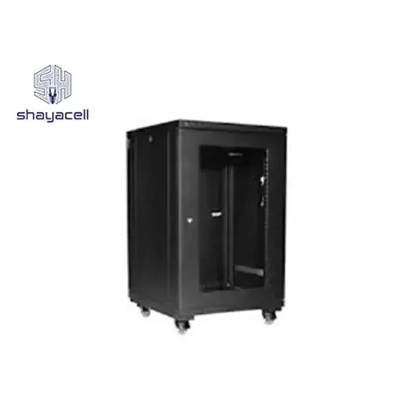رک عالی کار صنعت ۱۲ یونیت عمق ۶۰ مشکی چرمی استاتیک مدل 12UR-b