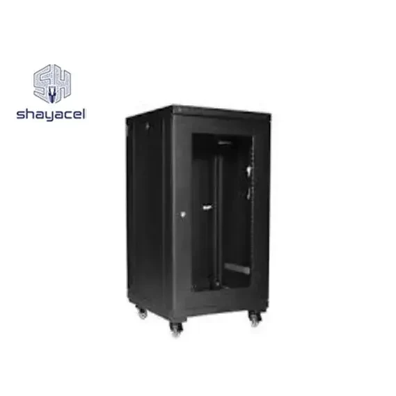 رک عالی کار صنعت ۱۸ یونیت عمق ۶۰ مشکی چرمی استاتیک مدل 18UR-b