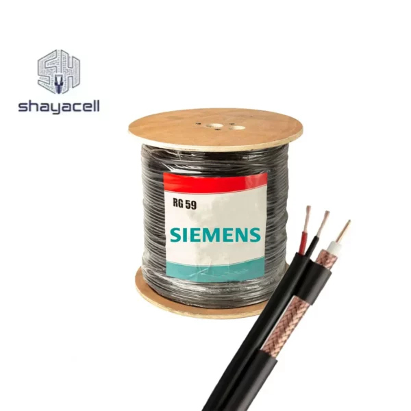 کابل ترکیبی RG59 زیمنس مغزی 0.7 تمام مس 96 رشته شیلد برق 0.5×2