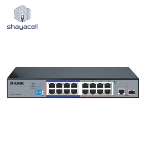 سوئیچ شبکه 16 پورت دسکتاپ دی لینک DES-F1016P-E