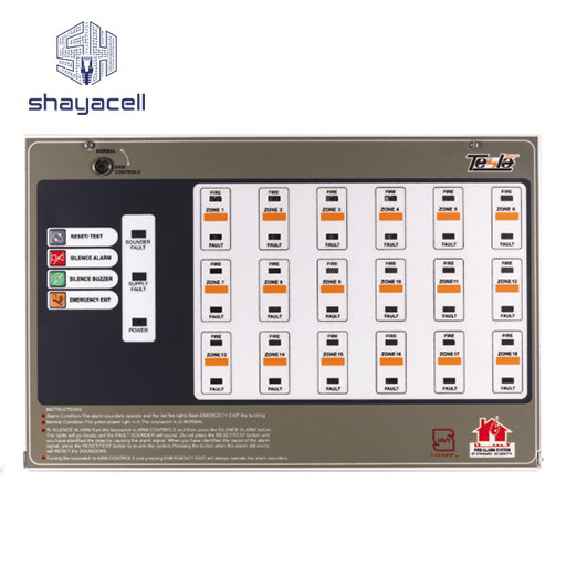 کنترل پنل اعلام حریق تسلا مدل TCP-18